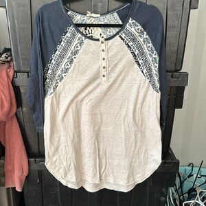 Mystree nWt baseball Henley